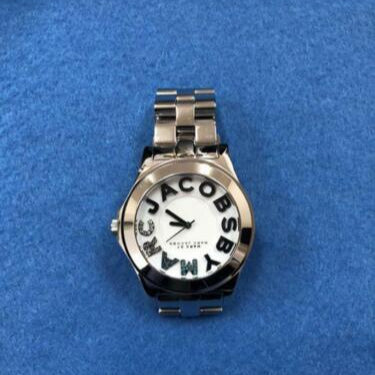 Marc Jacobs Rivera White Dial Silver Steel Strap Watch for Women - MBM3136