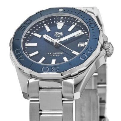 Tag Heuer Aquaracer Blue Dial Silver Steel Strap Watch for Women - WAY131S.BA0748