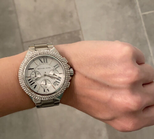 Michael Kors Camille Silver Dial Silver Steel Strap Watch for Women - MK5634