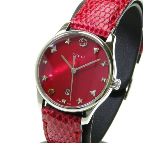 Gucci G-Timeless Cherry Red Mother of Pearl Dial 27mm Watch For Women - YA126584