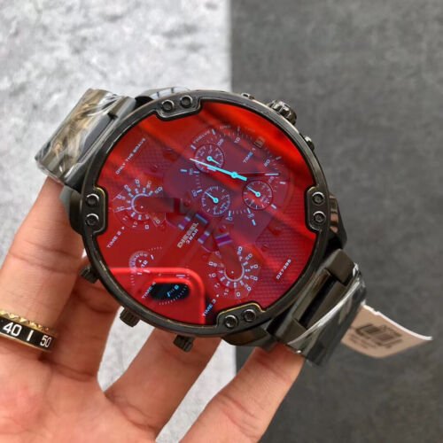 Diesel Mr Daddy 2.0 Chronograph Black Dial Black Steel Strap Watch For Men - DZ7395