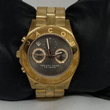 Marc Jacobs Blade Chronograph Brown Dial Rose Gold Steel Strap Watch for Women - MBM3308