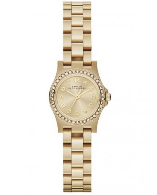 Marc Jacobs Henry Gold Dial Gold Steel Strap Watch for Women - MBM3277