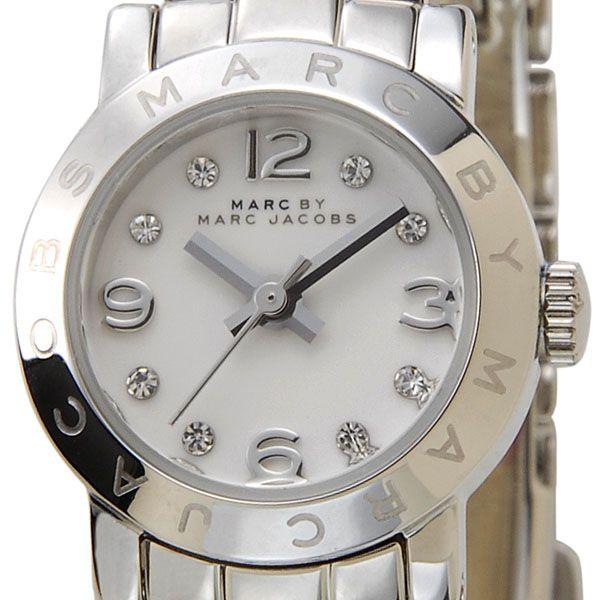 Marc Jacobs Amy Dinky White Dial Silver Steel Strap Watch for Women - MBM3225
