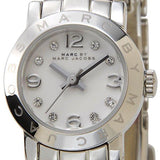 Marc Jacobs Amy Dinky White Dial Silver Steel Strap Watch for Women - MBM3225