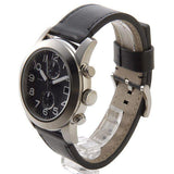 Marc Jacobs Larry Chronograph Black Dial Black Leather Strap Watch for Men - MBM5033