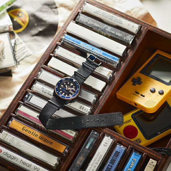 Seiko 5 Sports Automatic Blue Dial Black NATO Strap Watch for Men - SBSA098