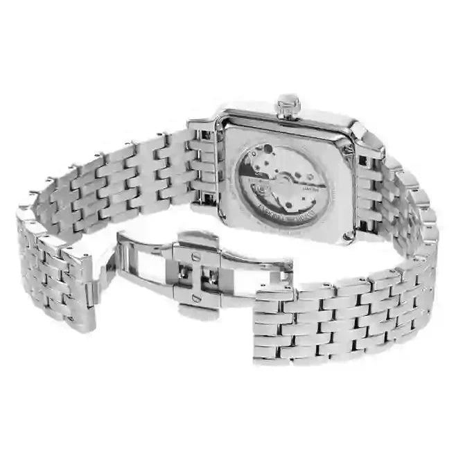 Emporio Armani Meccanico Automatic Green Dial Silver Steel Strap Watch For Men - AR60067