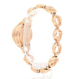 Swarovski Crystal Flower Red Dial Rose Gold Steel Strap Watch for Women - 5552783