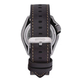 Seiko 5 Sports SKX GMT Automatic Mocha Black Dial Brown Leather Strap Watch For Men - SSK036K1