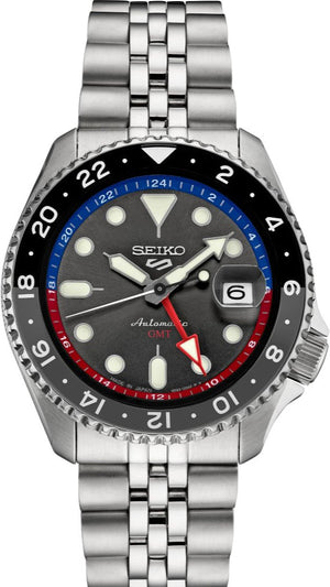 Seiko 5 Sports Special Edition Automatic Grey Dial Silver Steel Strap Watch For Men - SSK019K1