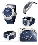 Salvatore Ferragamo F-80 Classics Blue Dial Blue Leather Strap Watch for Men - SFDT00719