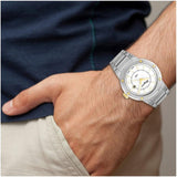 Salvatore Ferragamo F-80 Classic Silver Dial Silver Steel Strap Watch for Men - SFHY02922