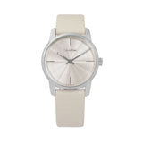 Calvin Klein City White Dial White Leather Strap Watch for Women - K2G231XH