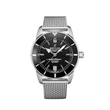 Breitling Superocean Heritage B20 Automatic 42 Black Dial Silver Mesh Bracelet Watch for Men - AB2010121B1A1