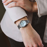 Tissot Le Locle Automatic Diamonds Mother of Pearl Dial Silver Steel Strap Watch For Women - T006.207.11.116.00