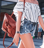 Tissot Le Locle Automatic Diamonds Mother of Pearl Black Dial Silver Steel Strap Watch For Women - T006.207.11.126.00