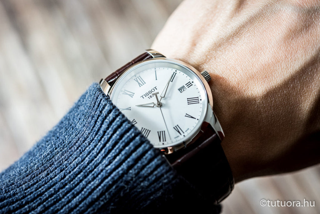 Tissot T Classic Dream White Dial Brown Leather Strap Watch for Men - T033.410.16.013.01