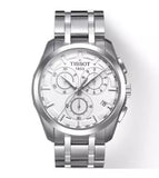 Tissot T Classic Couturier Chronograph White Dial Silver Steel Strap Watch For Men - T101.617.11.031.00