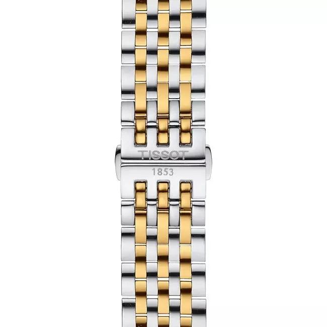 Tissot T Classic Tradition White Dial Two Tone Mesh Bracelet Watch For Men - T063.610.22.037.00