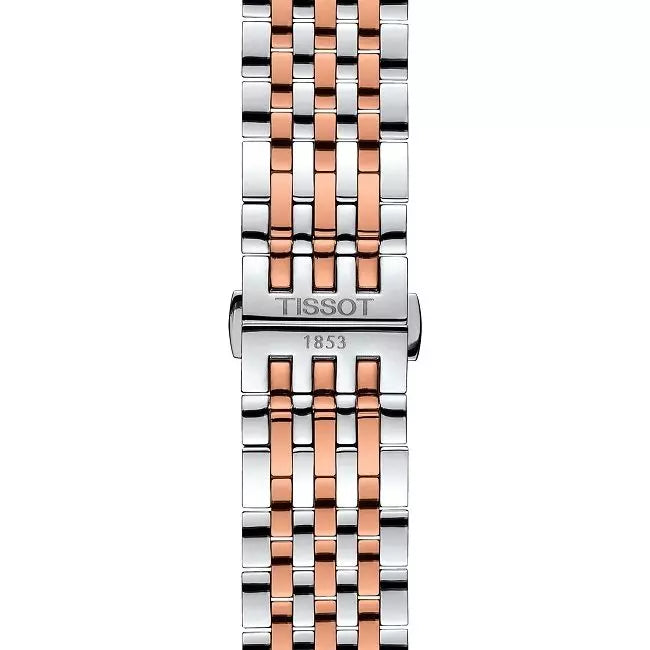 Tissot Tradition Powermatic 80 Open Heart Silver Dial Two Tone Steel Strap Watch For Men - T063.907.22.038.01