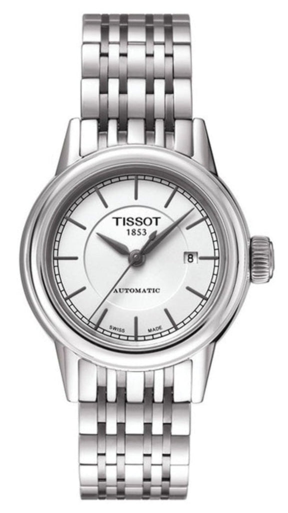 Tissot T Classic Carson Automatic White Dial Silver Steel Strap Watch For Women - T085.207.11.011.00