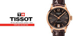 Tissot Chemin Des Tourelles Powermatic 80 Lady Brown Dial Brown Leather Strap Watch For Women - T099.207.36.447.00