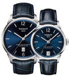 Tissot Chemin Des Tourelles Powermatic 80 Lady Blue Dial Blue Leather Strap Watch For Women - T099.207.16.047.00