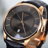 Tissot Chemin des Tourelles Powermatic 80 Brown Dial Brown Leather Strap Watch for Men - T099.407.36.448.00