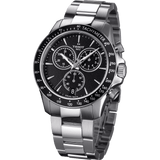 Tissot V8 Quartz Chronograph Black Dial Silver Steel Strap Watch For Men - T106.417.11.051.00