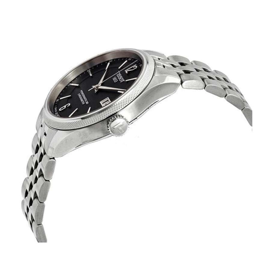 Tissot Ballade Powermatic 80 Cosc Black Dial Silver Steel Strap Watch For Men - T108.408.11.057.00