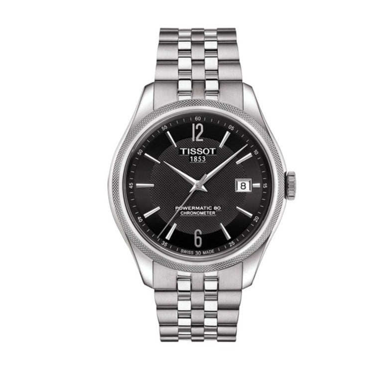 Tissot Ballade Powermatic 80 Cosc Black Dial Silver Steel Strap Watch For Men - T108.408.11.057.00
