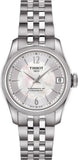 Tissot Ballade Powermatic 80 Automatic Mother of Pearl Dial Silver Steel Strap Watch For Women - T108.208.11.117.00