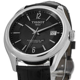 Tissot Ballade Powermatic 80 Cosc Black Dial Black Leather Strap Watch For Men - T108.408.16.057.00