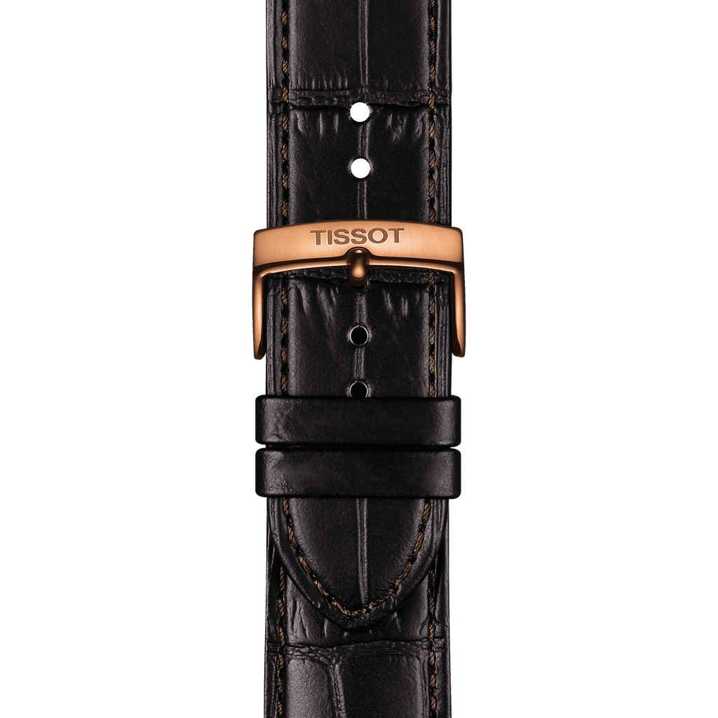 Tissot T Classic Everytime White Dial Black Leather Strap Watch For Men - T109.610.36.032.00