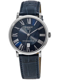 Tissot Carson Premium Powermatic 80 Blue Dial Blue Leather Strap Watch For Men - T122.407.16.043.00