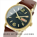 Marc Jacobs Fergus Green Dial Brown Leather Strap Watch for Men - MBM5077