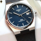 Tissot PRX Powermatic 80 Blue Dial Black Rubber Strap Watch for Men - T137.407.17.041.00