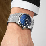 Tissot Powermatic 80 Automatic Gradient Blue Dial Silver Steel Strap Watch for Men - T137.407.11.051.01