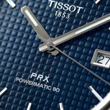 Tissot PRX Powermatic 80 Blue Dial Black Rubber Strap Watch for Men - T137.407.17.041.00