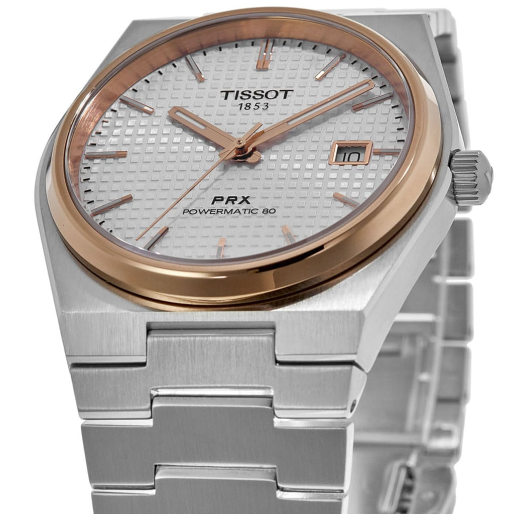 Tissot PRX Powermatic 80 Silver Dial Silver Steel Strap Watch For Men - T137.407.21.031.00