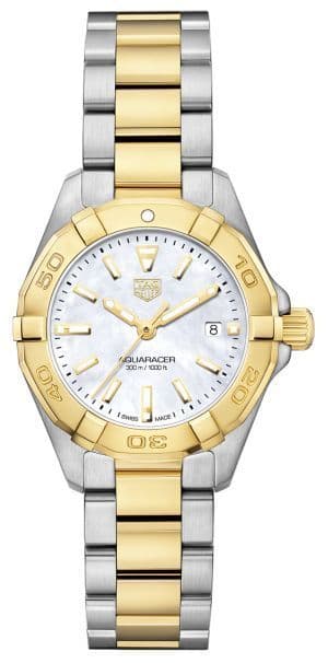 Tag Heuer Aquaracer Mother of Pearl Dial Two Tone Steel Strap Watch for Men - WBD1420.BB0321