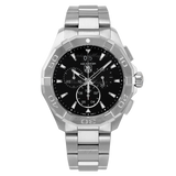 Tag Heuer Aquaracer Chronograph Black Dial Silver Steel Strap Watch for Men - CAY1110.BA0927