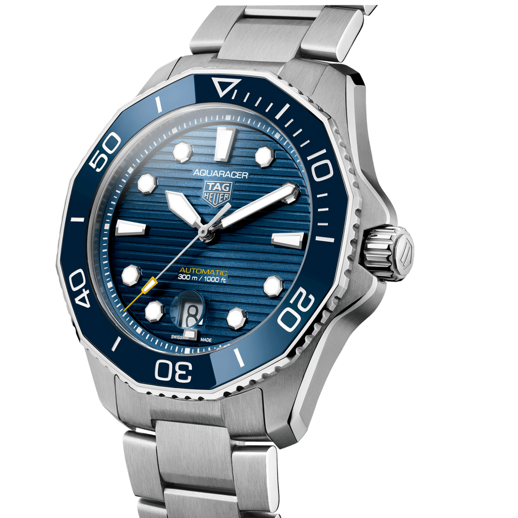 Tag Heuer Aquaracer Professional 300 Automatic Blue Dial Silver Steel Strap Watch for Men - WBP201B.BA0632