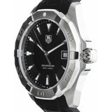 Tag Heuer Aquaracer Quartz Black Dial Black Rubber Strap Watch for Men - WAY1110.FT8021