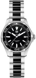 Tag Heuer Aquaracer Quartz Diamonds Black Dial Two Tone Steel Strap Watch for Women - WAY131G.BA0913
