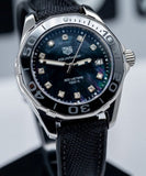 Tag Heuer Aquaracer Quartz Mother of Pearl Black Dial Black NATO Strap Watch for Women - WAY131M.FT6092