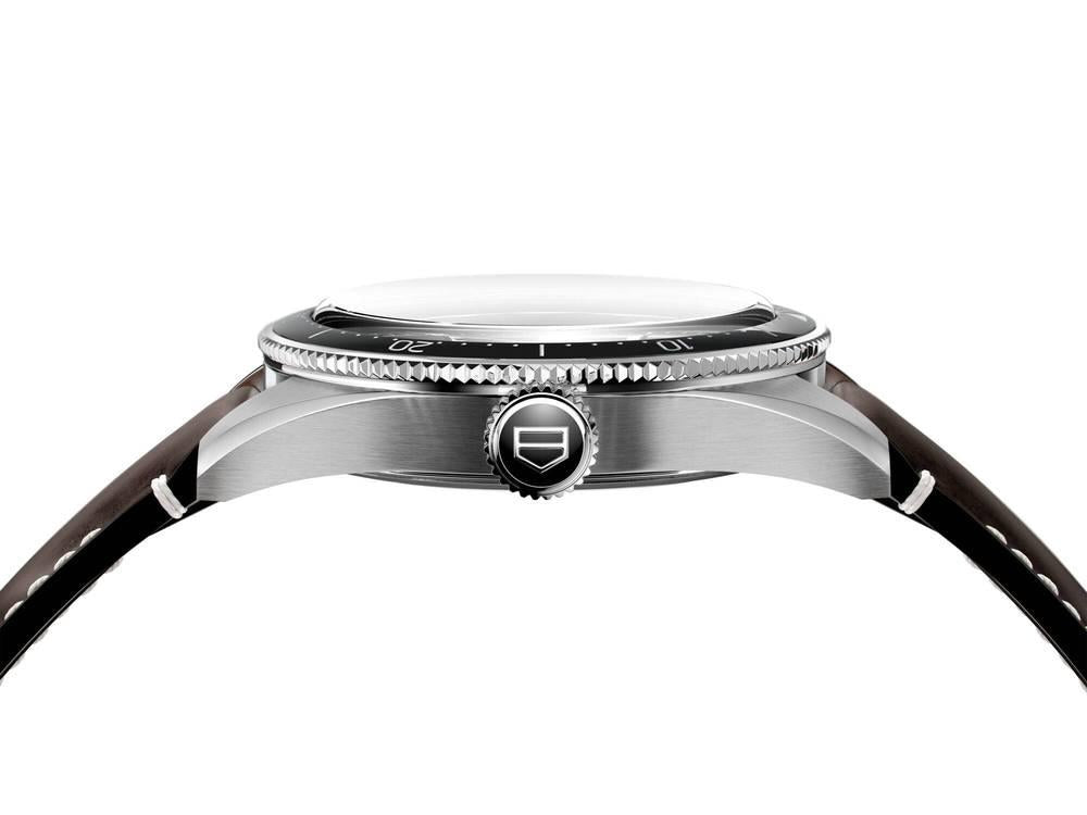 Tag Heuer Autavia Automatic Grey Dial Brown Leather Strap Watch for Men - WBE5114.FC8266