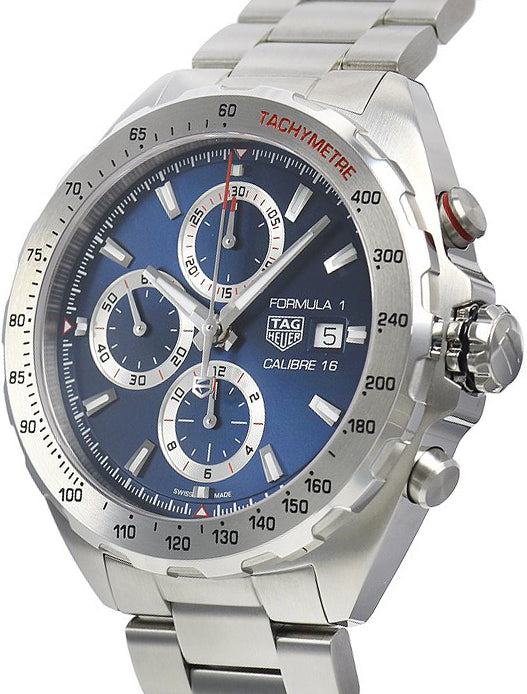 Tag Heuer Formula 1 Automatic Chronograph Blue Dial Silver Strap Watch for Men - CAZ2015.BA0876