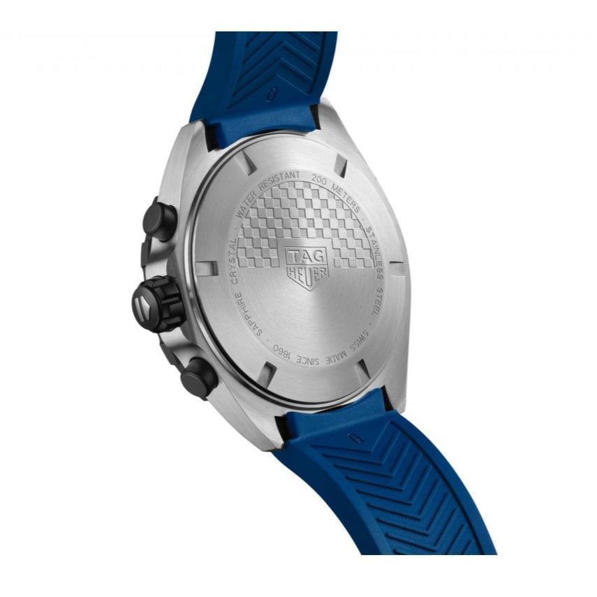 Tag Heuer Formula 1 Chronograph Blue Dial Blue Rubber Strap Watch for Men - CAZ101AV.FT8077
